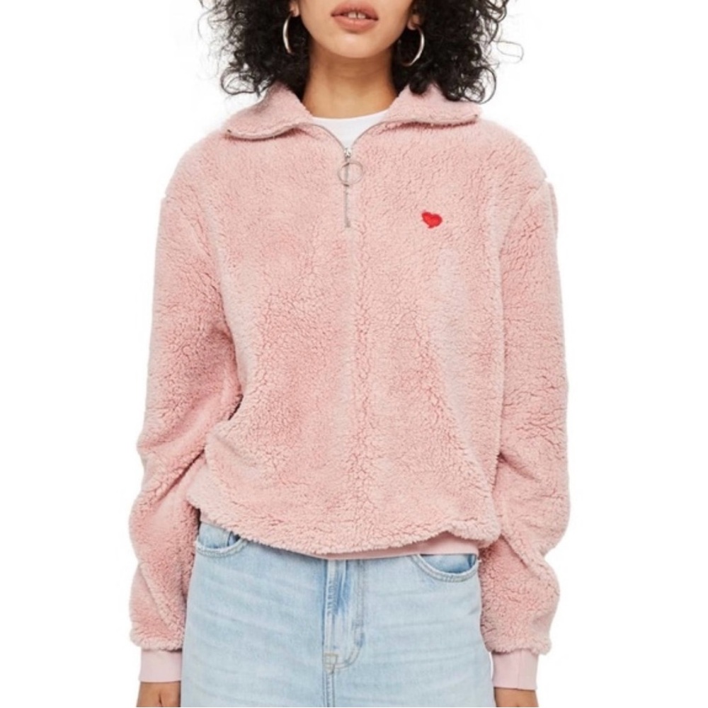 Topshop Embroidered Pullover Sweater